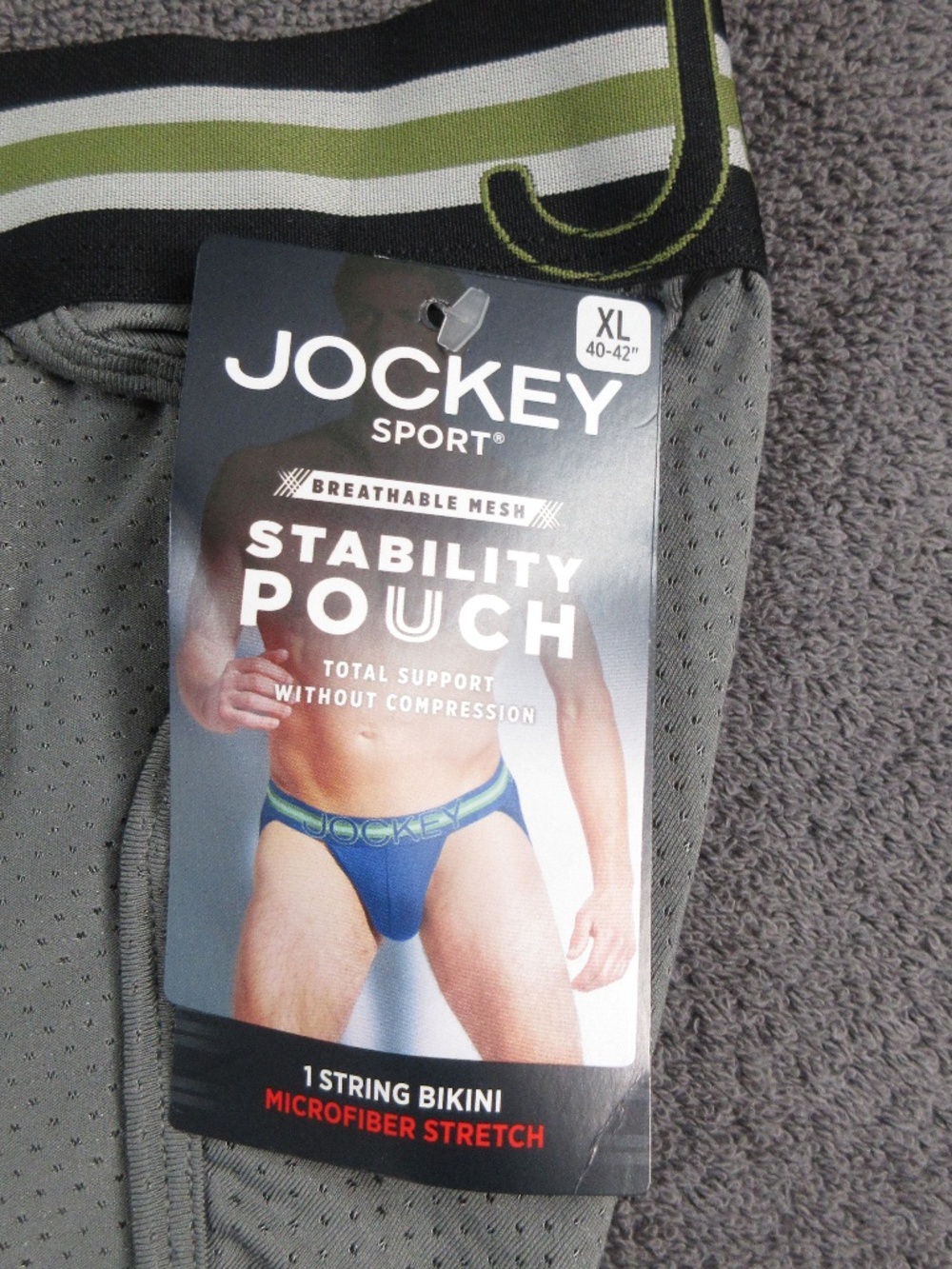 Jockey Men’s Briefs with Green and Black Waistband
